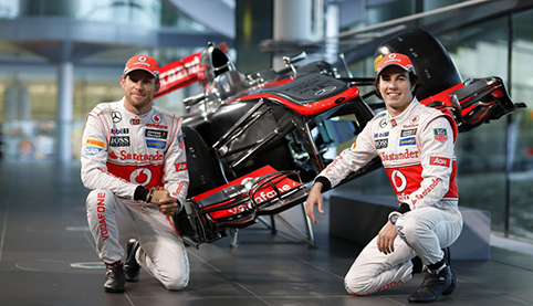 Button and Perez McLaren 2013