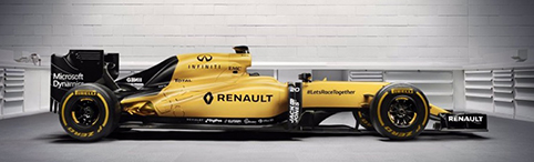 Reanult F1 yellow side